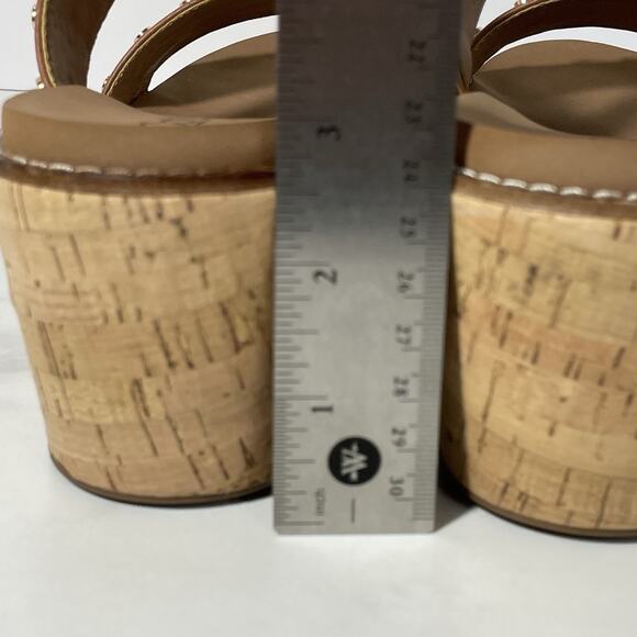 Corky’s BAD HABIT Slide Wedge Sandals Women’s Size 10 Brown Gold Stud Straps NEW - Picture 5 of 12